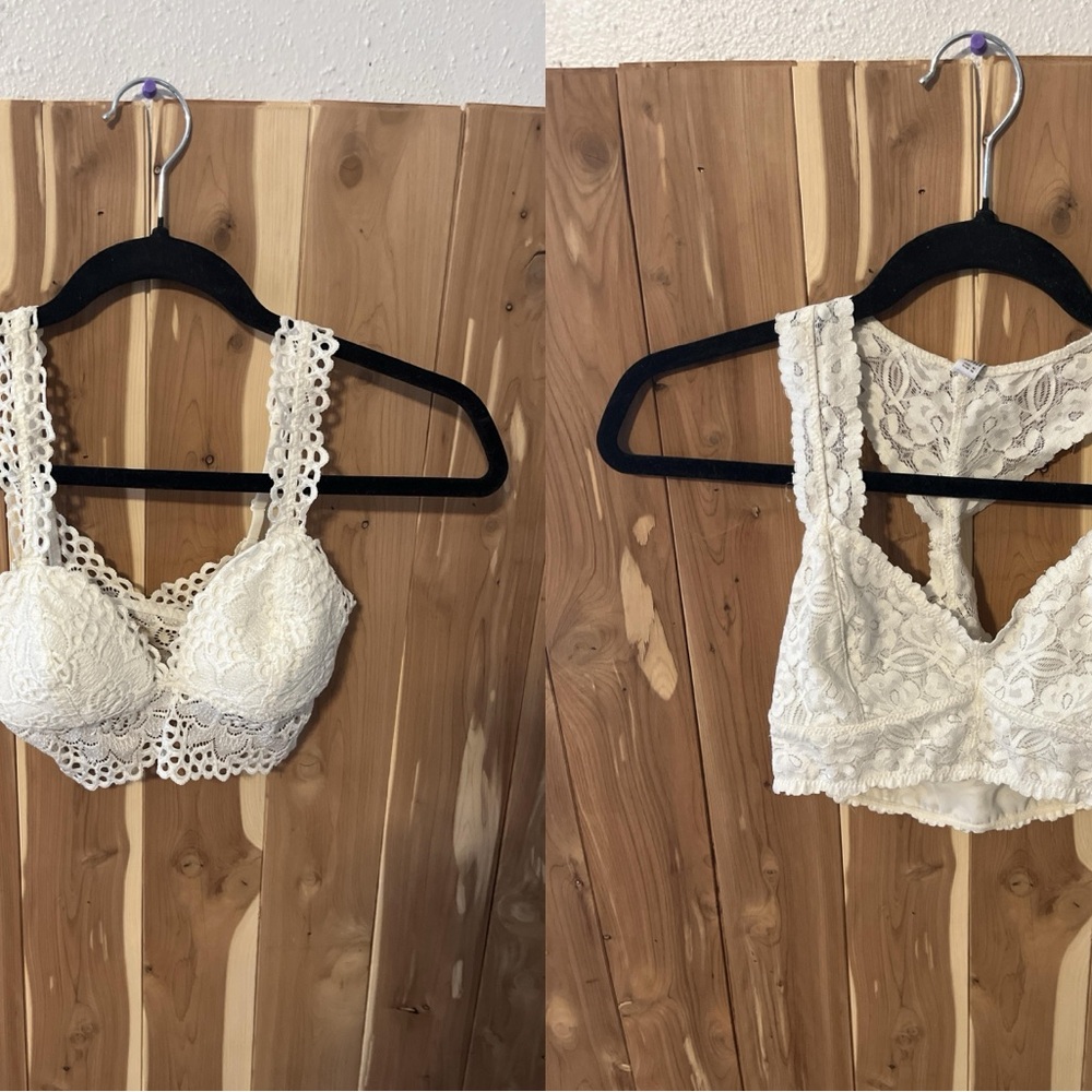 Lace Bralette Bundle | Aerie + Free People | Size XSmall | Ivory Boho